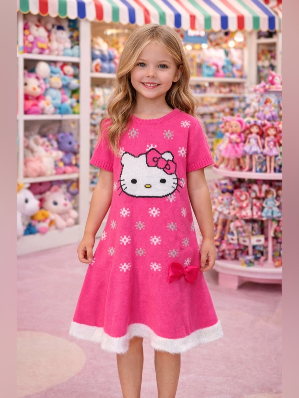 🩷Hello Kitty Pink Short Sleeve
Sweater Dress 7/8